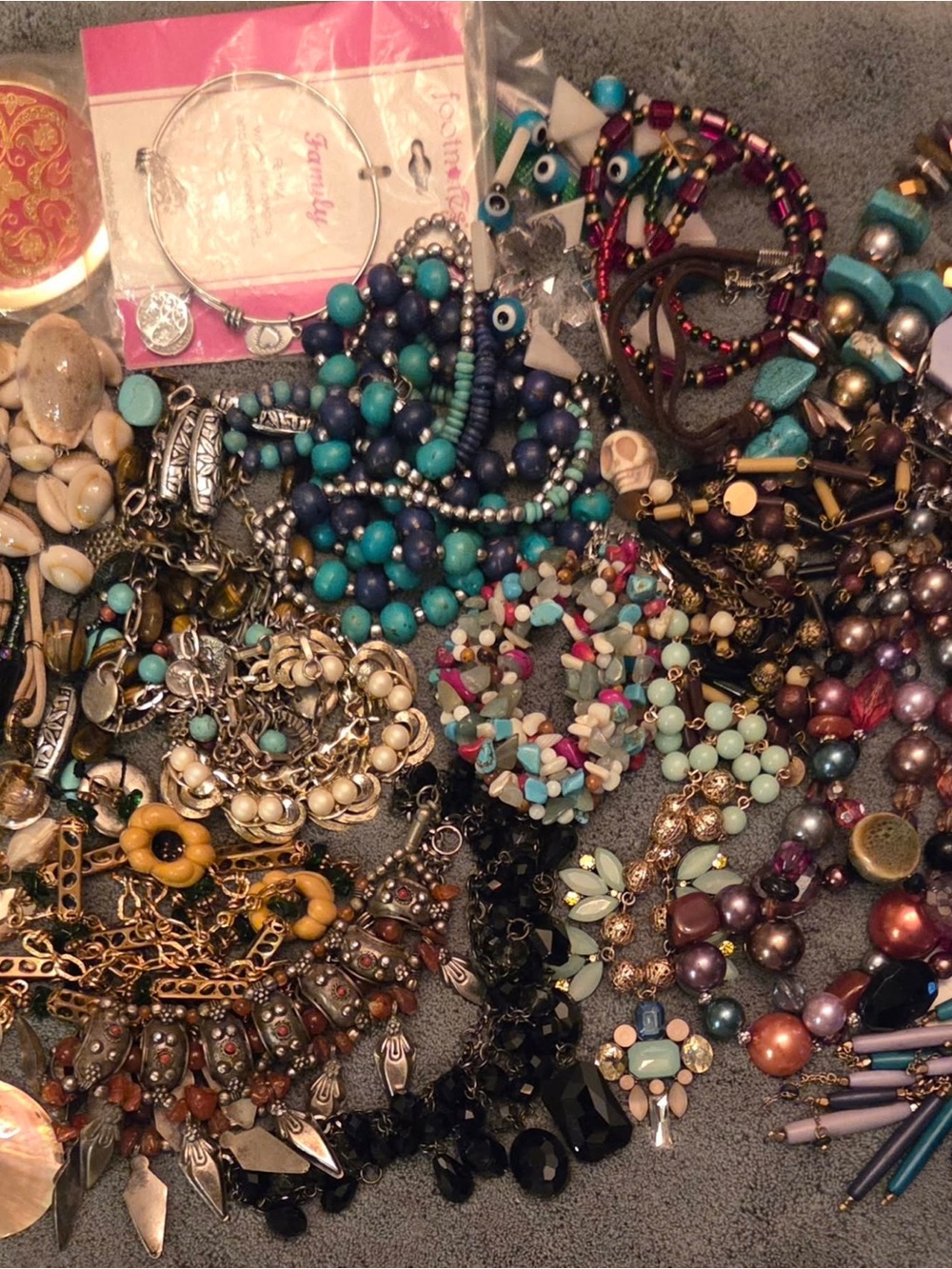 Assorted Women's Multi-Color Beaded Necklace Collection